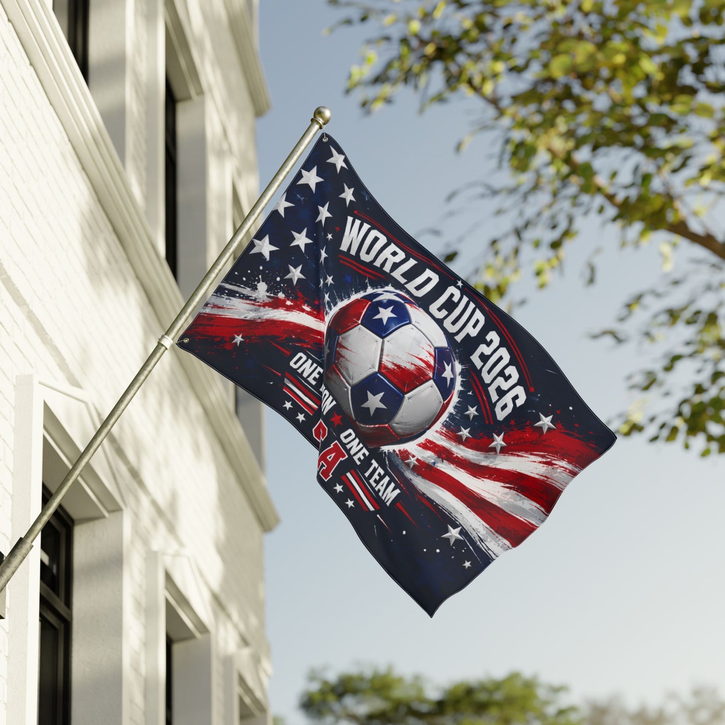 USA World Cup 2026 Double Sided American Soccer Fan Flag