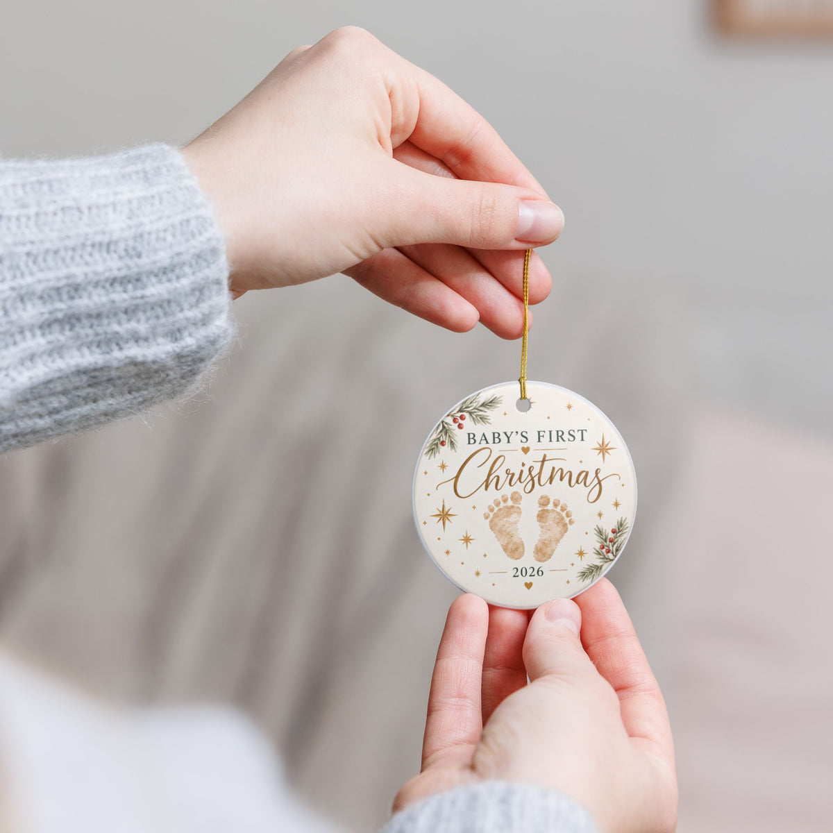 Baby's First Christmas 2026 Ceramic Ornament