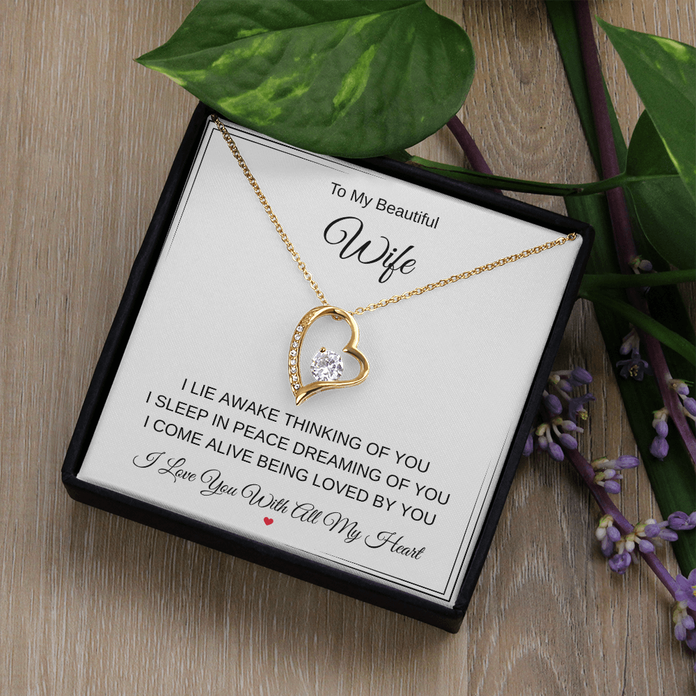 To My Beautiful Wife Gift Necklace