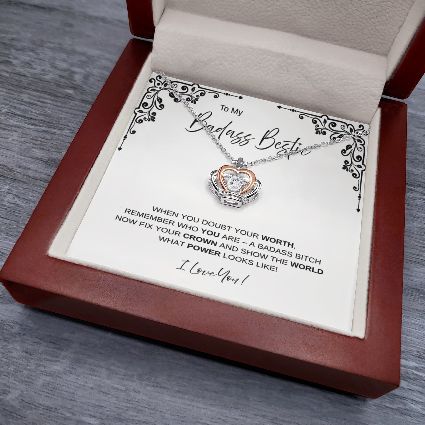 Badass Bestie Gift Necklace