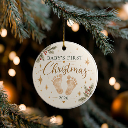 Baby's First Christmas 2026 Ceramic Ornament