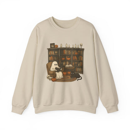 Ghost Library Halloween Fall Sweatshirt
