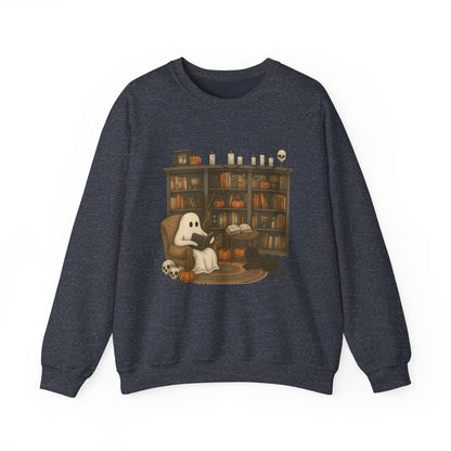 Ghost Library Halloween Fall Sweatshirt