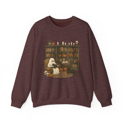 Ghost Library Halloween Fall Sweatshirt