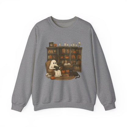 Ghost Library Halloween Fall Sweatshirt