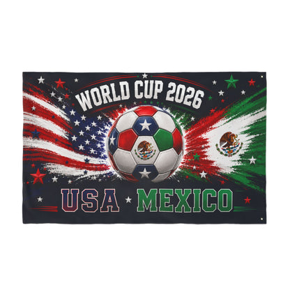 World Cup 2026 Mexico USA Double-Sided Soccer Flag