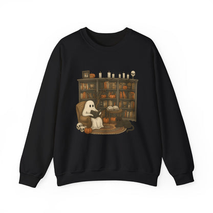 Ghost Library Halloween Fall Sweatshirt