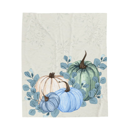Pumpkin Patch Velveteen Plush Blanket - Cozy Fall Decor, Halloween Gifts, Soft Throw for Home, Autumn Vibes, Snuggle Up Blanket