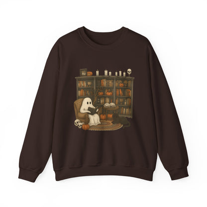 Ghost Library Halloween Fall Sweatshirt