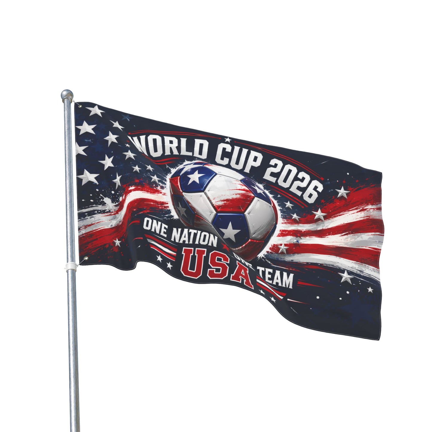 USA World Cup 2026 Double Sided American Soccer Fan Flag