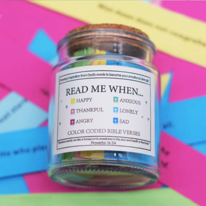 “Read Me When” Bible Verse Jar – Daily Faith & Encouragement