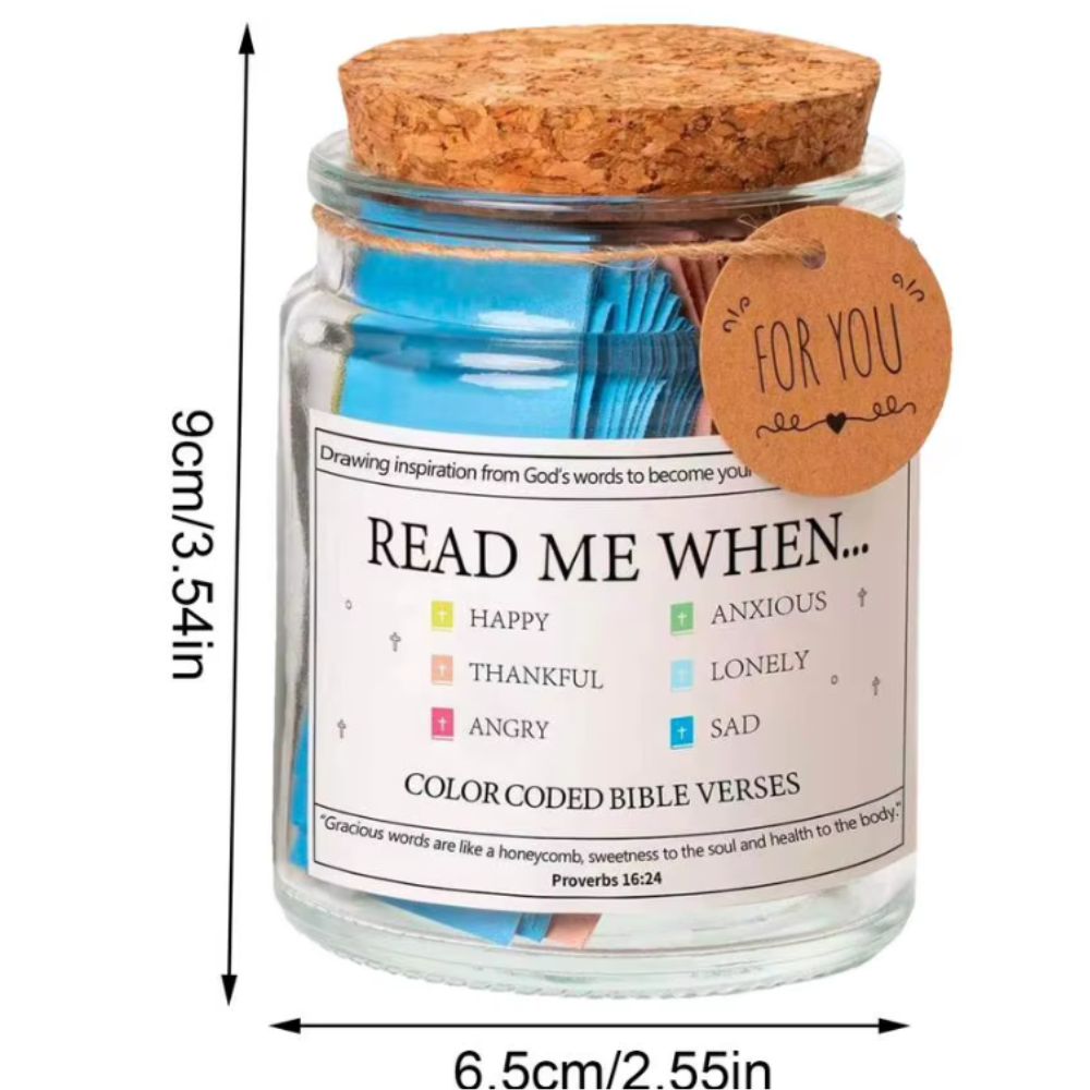 “Read Me When” Bible Verse Jar – Daily Faith & Encouragement
