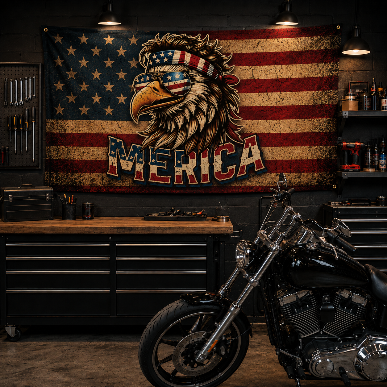 'MERICA Eagle Patriotic Flag