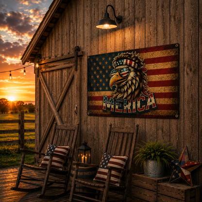 'MERICA Eagle Patriotic Flag