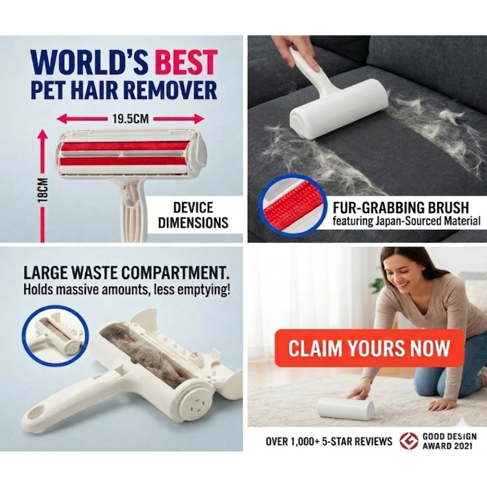 FurSwipe Self-Cleaning Pet Hair Remover Roller