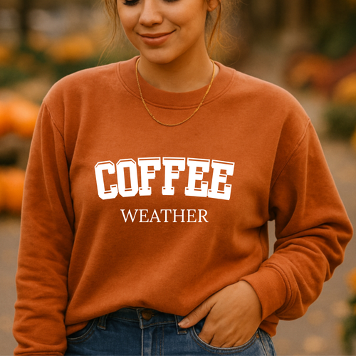 Coffee Weather Crewneck Sweatshirt - Cozy Fall Comfort Colors