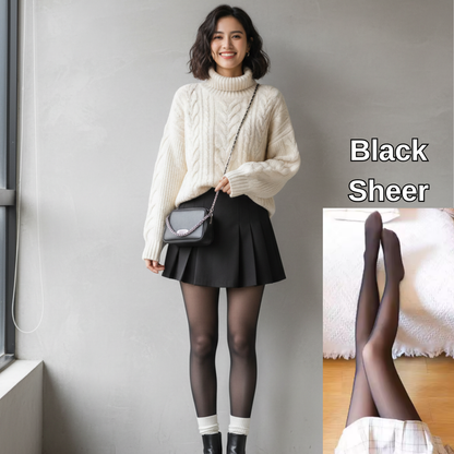Warm Fleece Sheer Tights