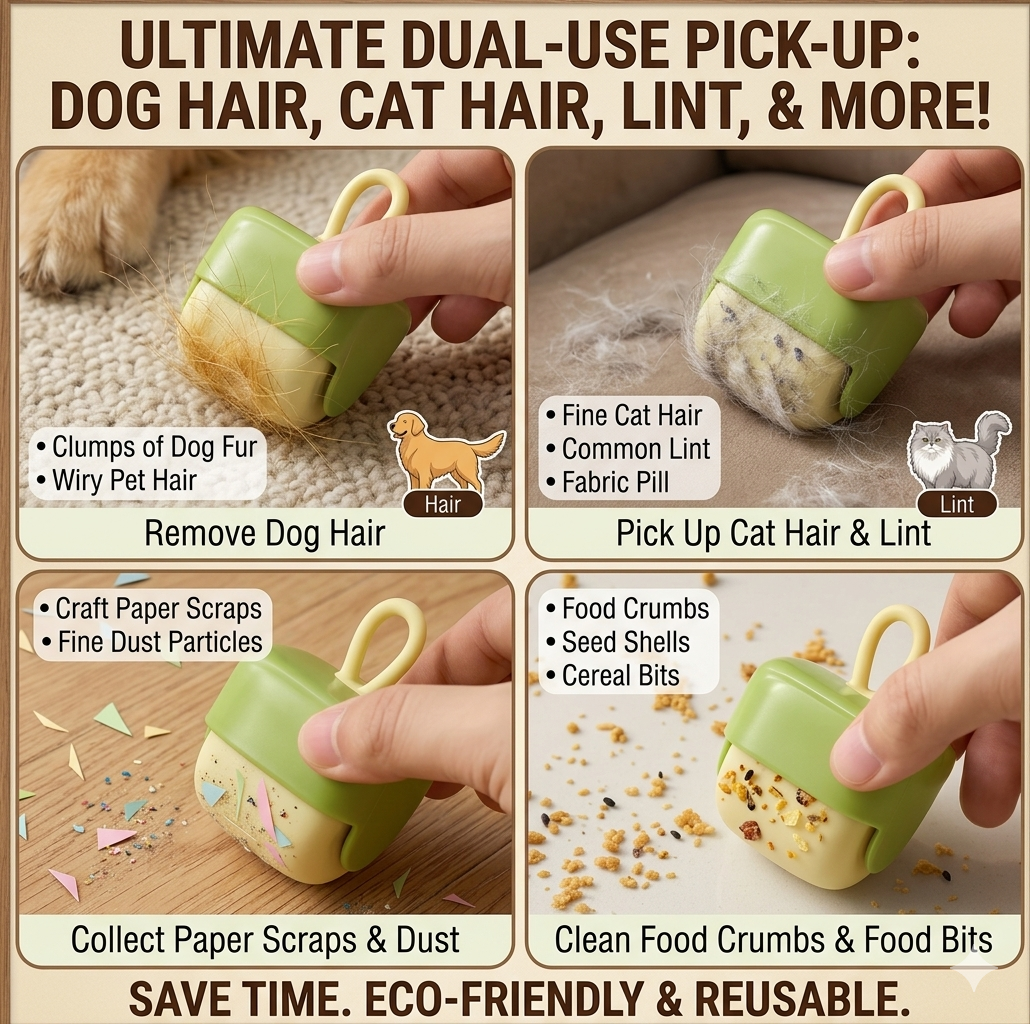 Mini Portable Pet Hair Roller