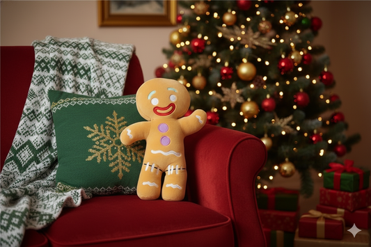 Plush Gingerbread Man Pillow