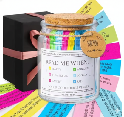 “Read Me When” Bible Verse Jar – Daily Faith & Encouragement