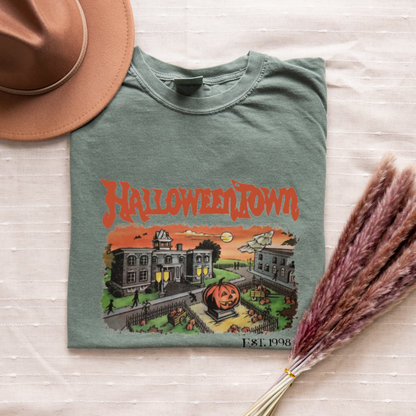 Retro Halloween Town T-Shirt, Spooky Tee, Fall Apparel, Halloween Gift, Casual Wear, Movie Merch