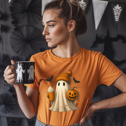 CC1717 Comfort Colors Pumpkin Spice Cute Ghost Halloween Fall T-Shirt