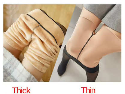 Warm Fleece Sheer Tights