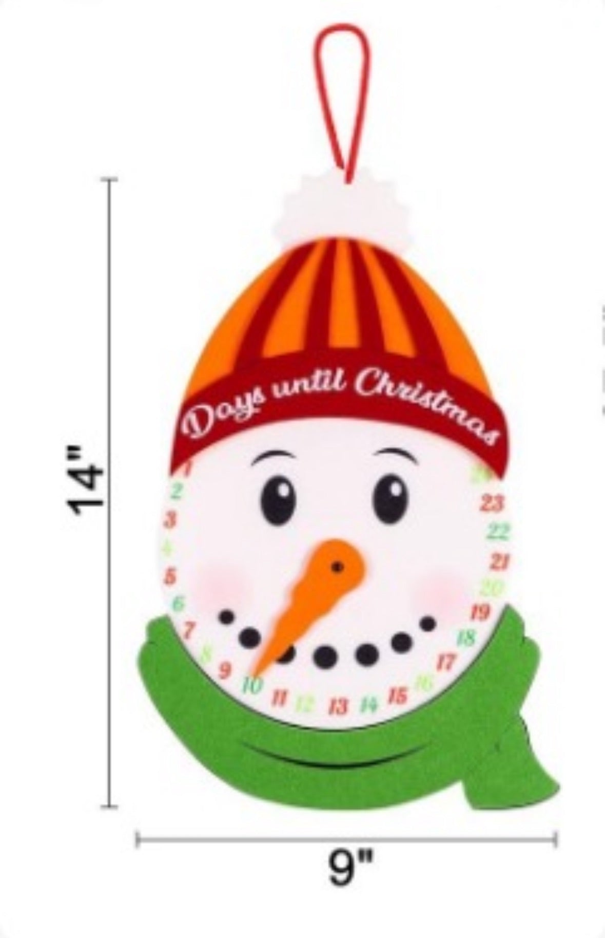 Felt Snowman Christmas Countdown