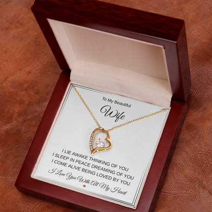 To My Beautiful Wife Gift Necklace