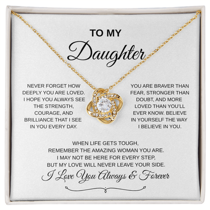 To My Daughter - Strength & Courage Necklace Gift