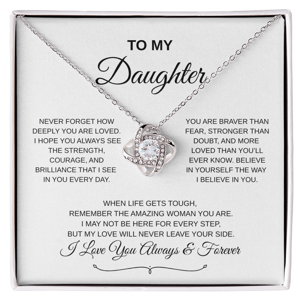 To My Daughter - Strength & Courage Necklace Gift