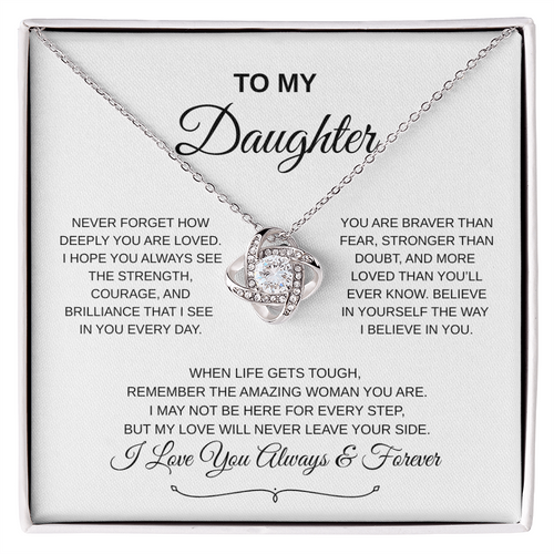 To My Daughter - Strength & Courage Necklace Gift