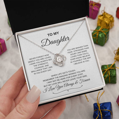 To My Daughter - Strength & Courage Necklace Gift