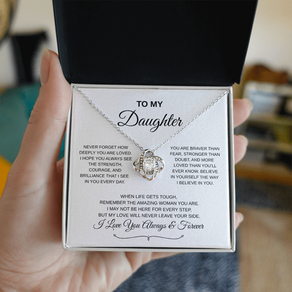 To My Daughter - Strength & Courage Necklace Gift