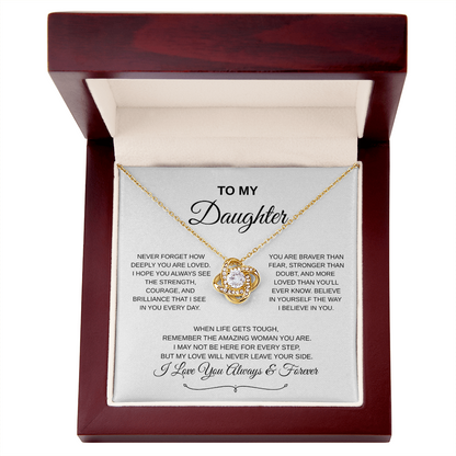 To My Daughter - Strength & Courage Necklace Gift