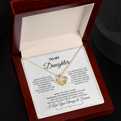 To My Daughter - Strength & Courage Necklace Gift