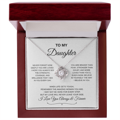 To My Daughter - Strength & Courage Necklace Gift