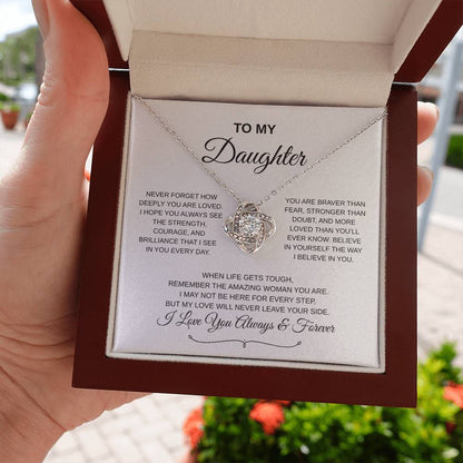 To My Daughter - Strength & Courage Necklace Gift