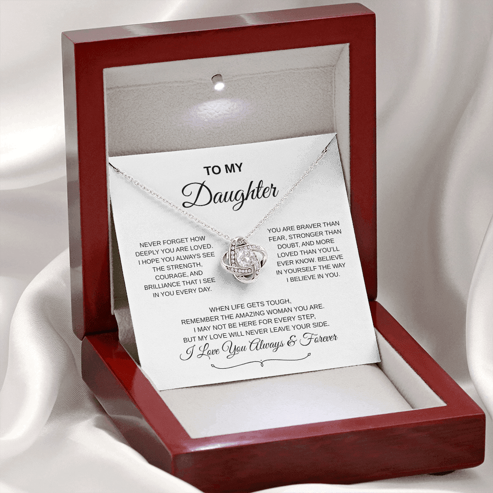 To My Daughter - Strength & Courage Necklace Gift