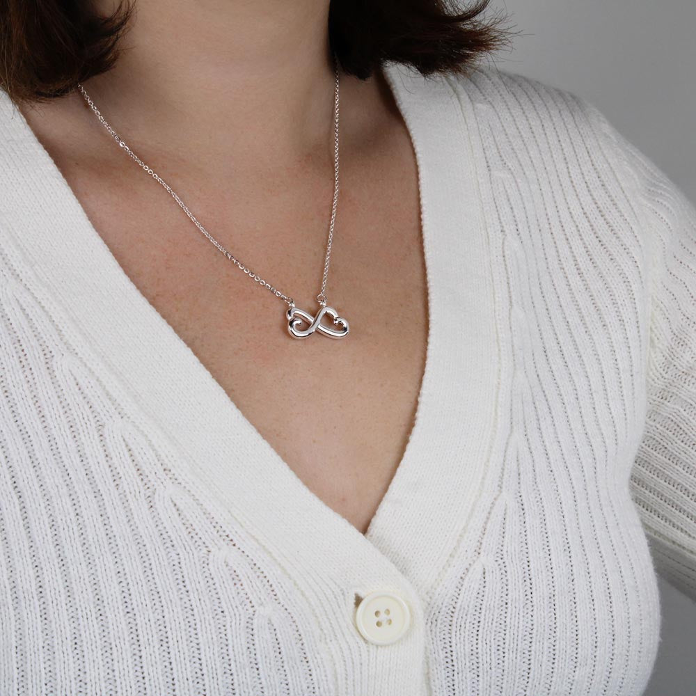 To My Sister Infinite Heart Necklace Gift