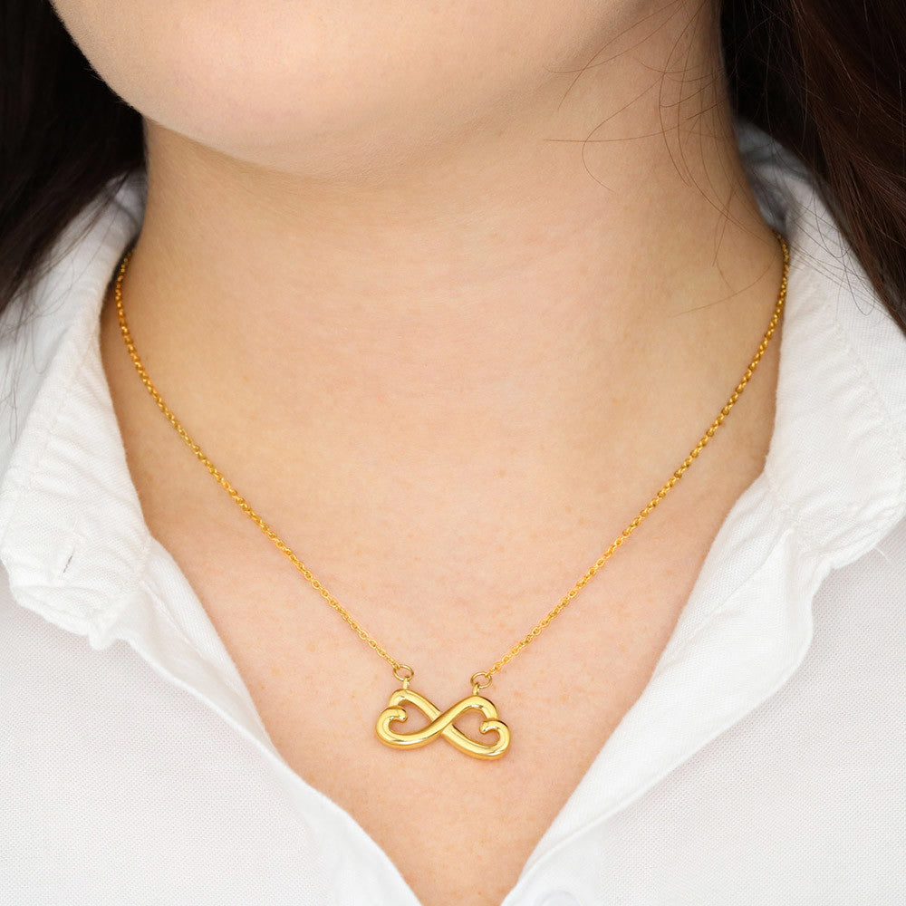 To My Sister Infinite Heart Necklace Gift