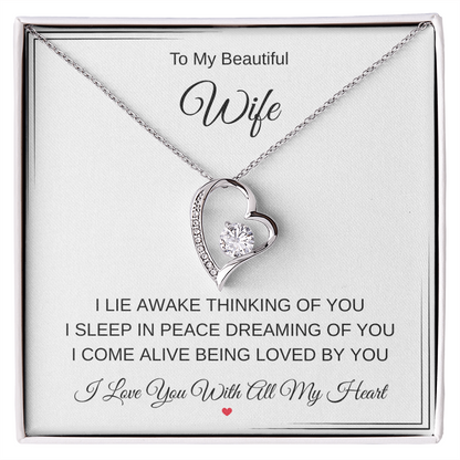 To My Beautiful Wife Gift Necklace
