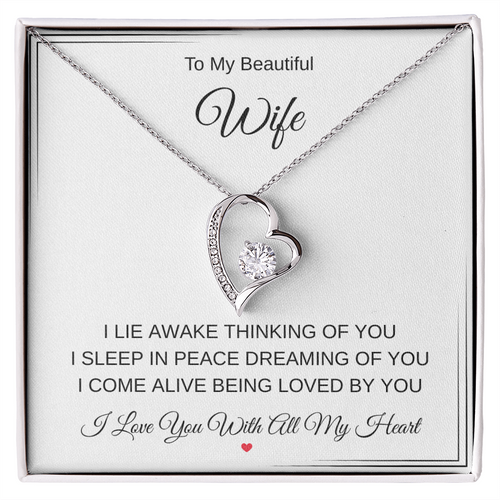 To My Beautiful Wife Gift Necklace
