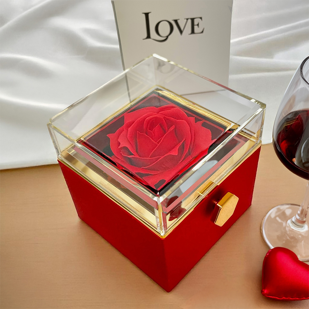 To My Wife - Fate Love Knot Necklace with Rotating Rose Gift Box