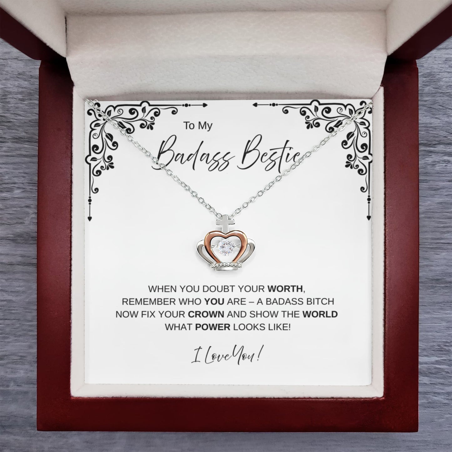 Badass Bestie Gift Necklace