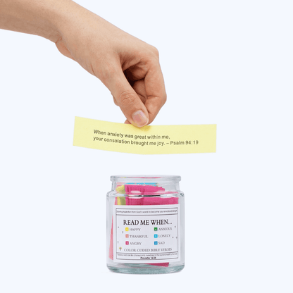 “Read Me When” Bible Verse Jar – Daily Faith & Encouragement
