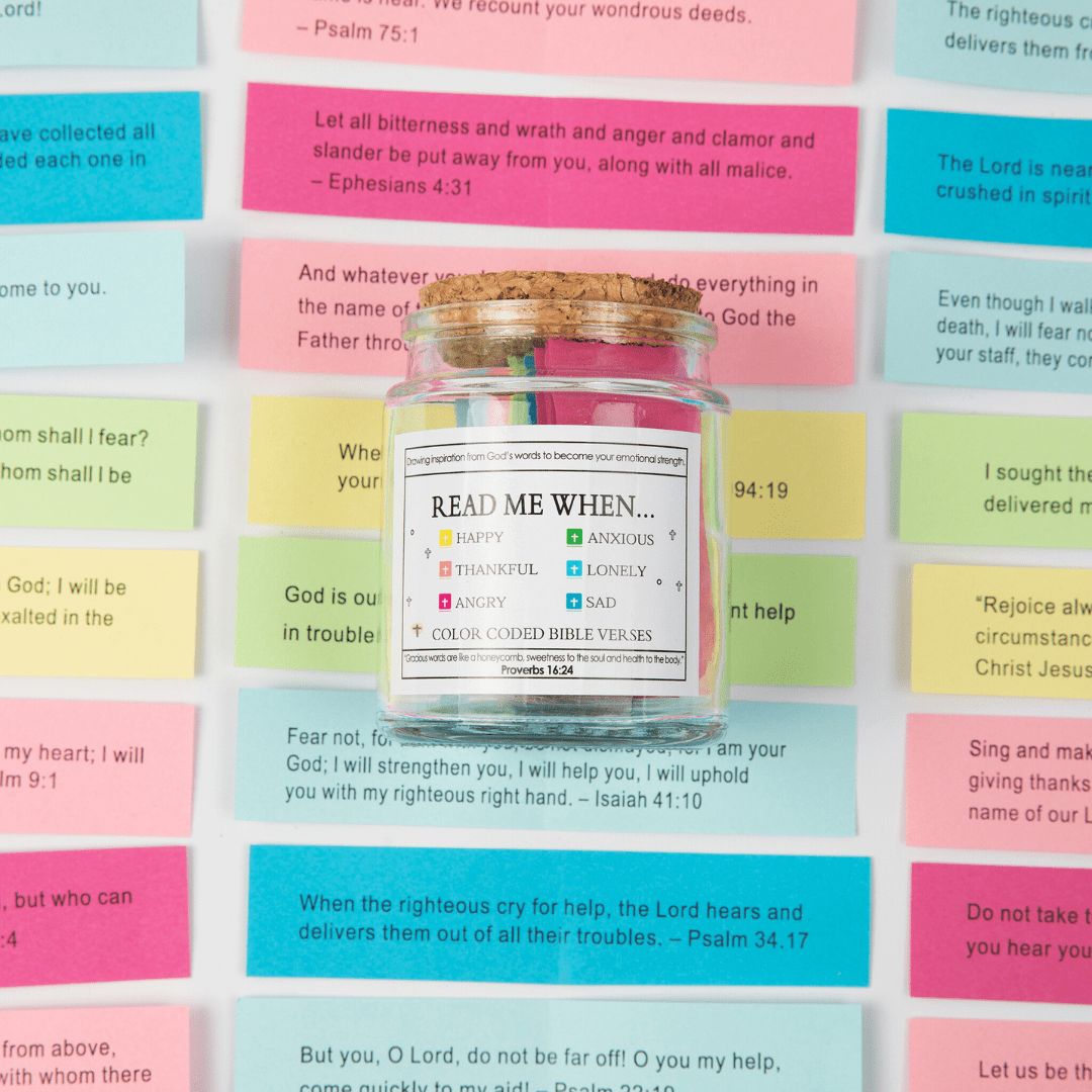 “Read Me When” Bible Verse Jar – Daily Faith & Encouragement