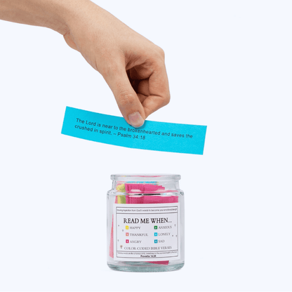 “Read Me When” Bible Verse Jar – Daily Faith & Encouragement