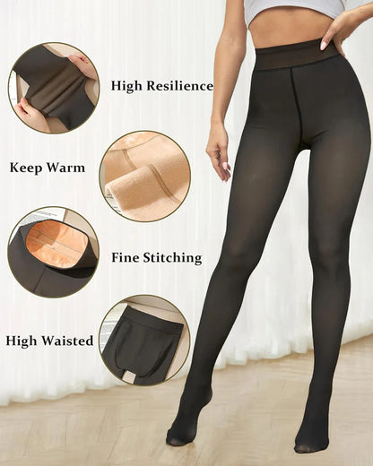 Warm Fleece Sheer Tights